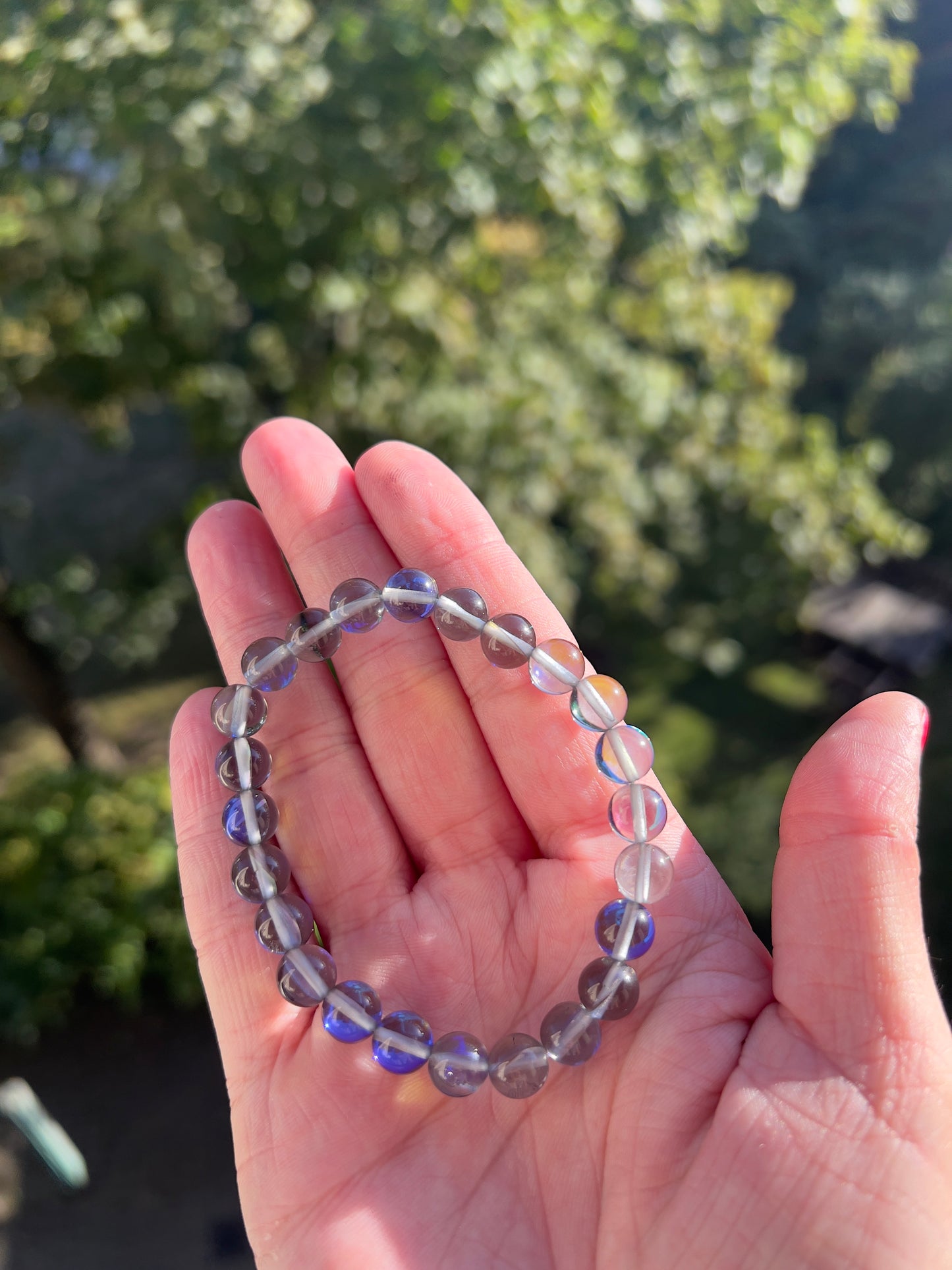 Armband aus Labradorit - AAA- Qualität mit intensiven blauen Flash