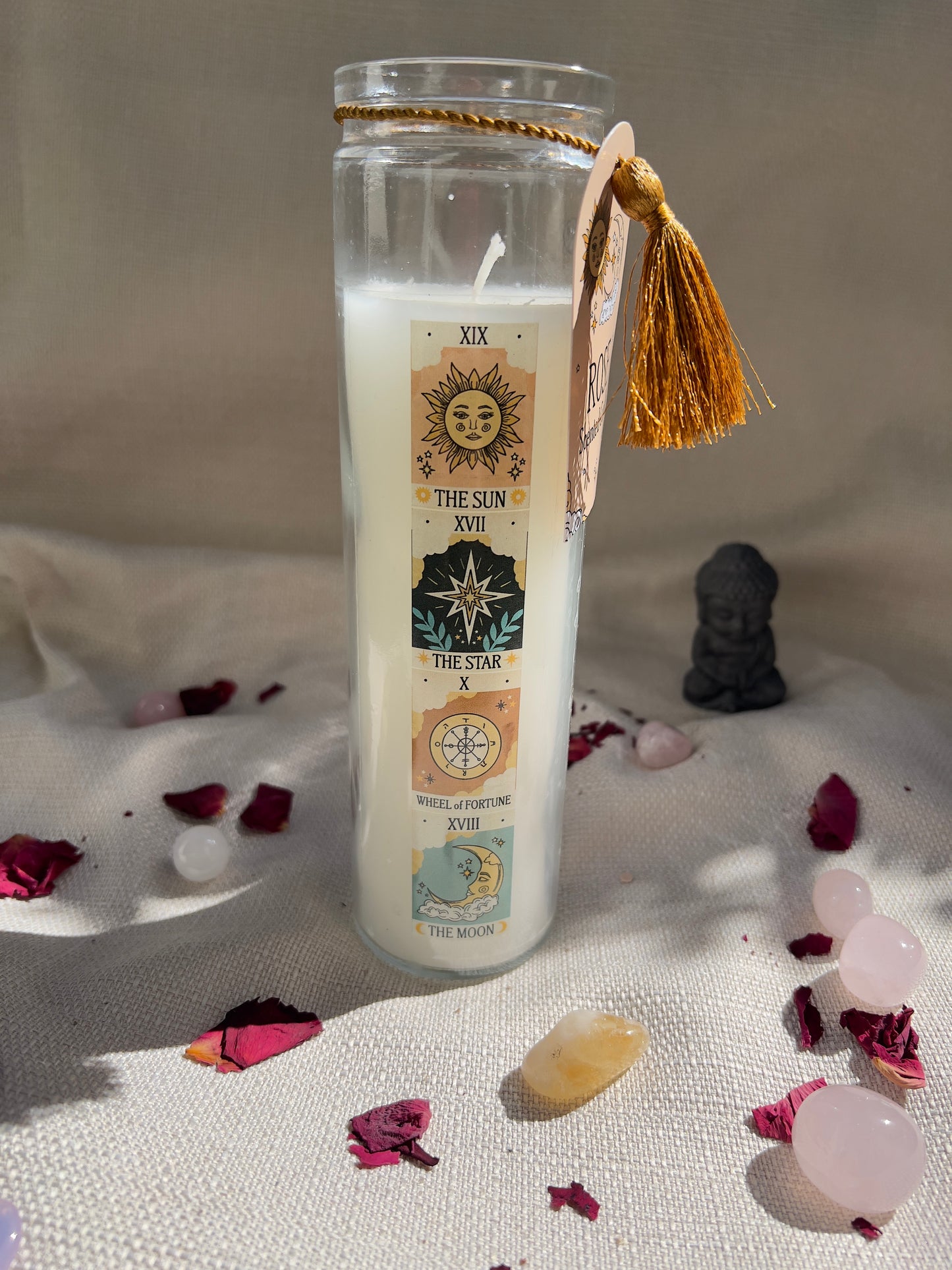 Vintage - Tarot - Rosen-Röhrenkerze