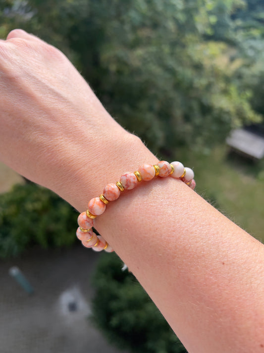 Balance & innere Stärke – Armband mit Rosa Zebra Jaspis (8 mm)