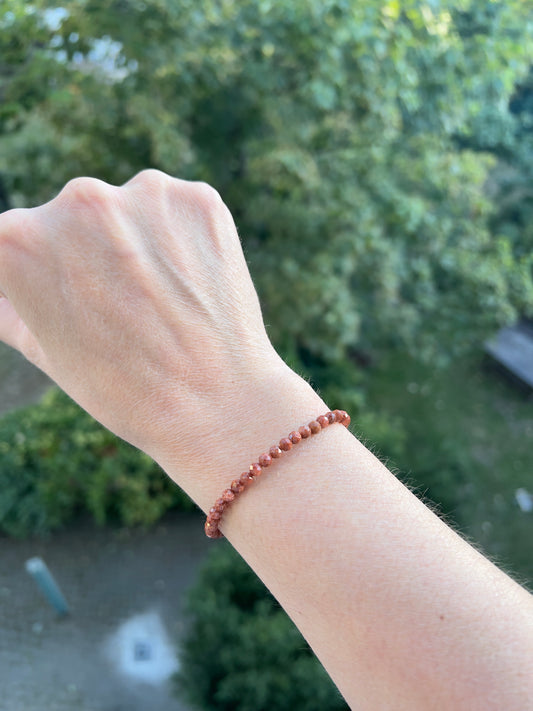 Armband aus facettiertem Golden Healer (4 mm, synthetisch) – Lebensfreude & innere Stärke