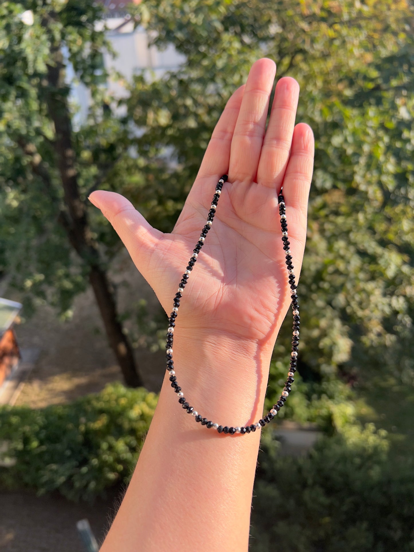 Schwarzer Turmalin Choker-Kette – Schutz & innere Stärke