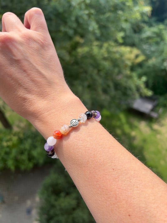 Themenarmband - Depression & Seelenbalance - Licht & Schatten im Gleichgewicht