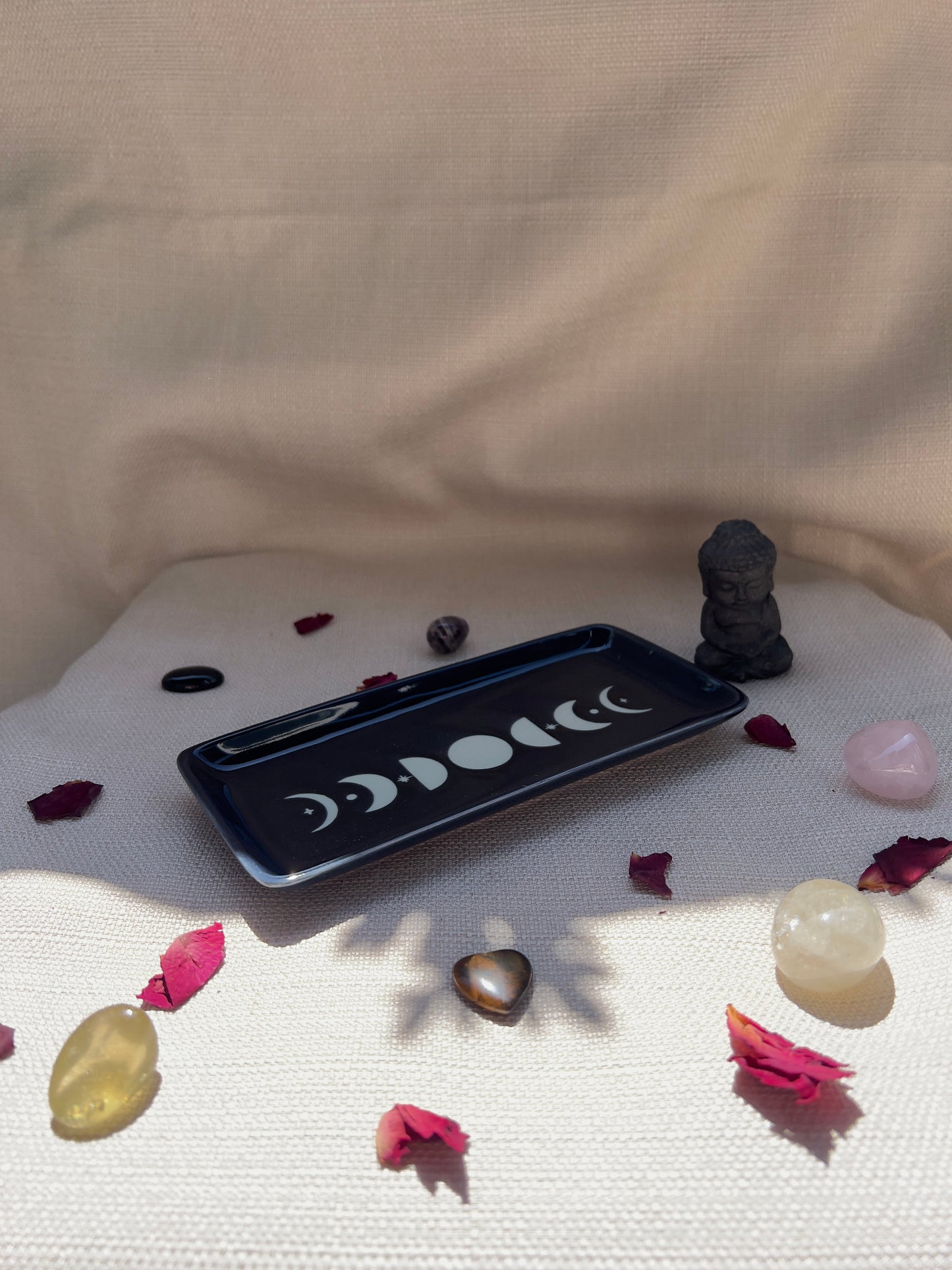 Schmuckschale „Blue Moon Phase“ – Keramikschale mit Mondphasenmotiv