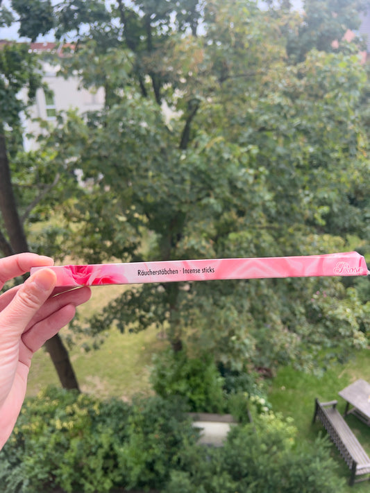 Räucherstäbchen Rose - Sanftheit & Herzenergie in Mini - Format