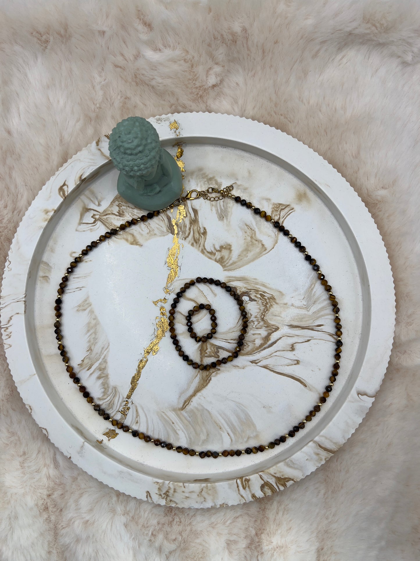 ✨ Adventstürchen Nr. 5 – Tigerauge-Set (Kette, Armband & Ring) – 20 % Adventsrabatt ✨