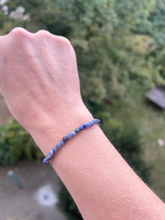 Sodalith-Armband 4 mm facettiert | Klarheit, innere Ruhe & Intuition
