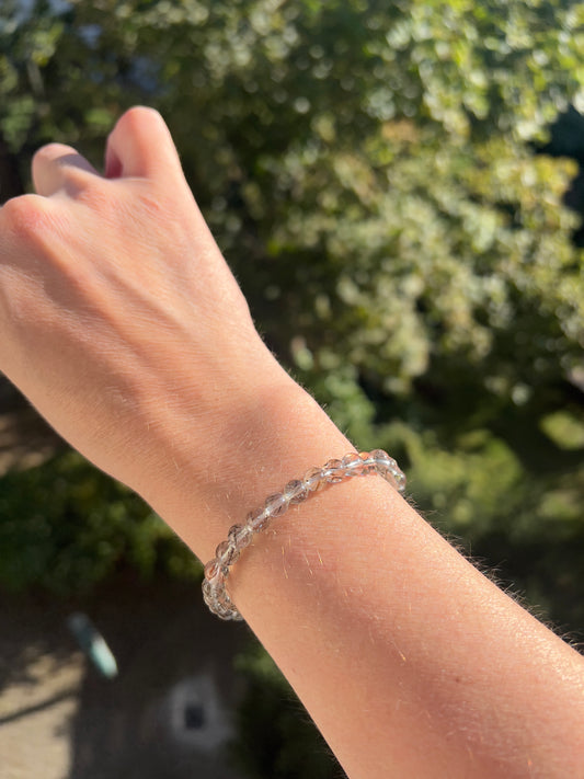 ✨🌟 Armband Rutil-Quarz AAA – 6 mm Perlen