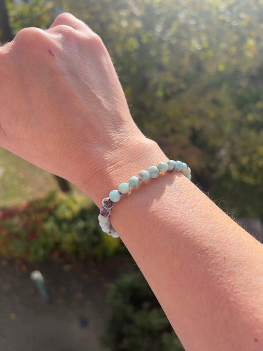🌊 Larimar-Armband – Ruhe, Weite & Harmonie ( 6mm )