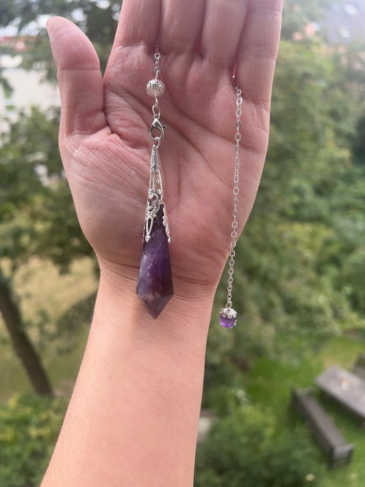 Amethyst Pendel in Silber - Klarheit & spirituelle Führung ( 16 g )