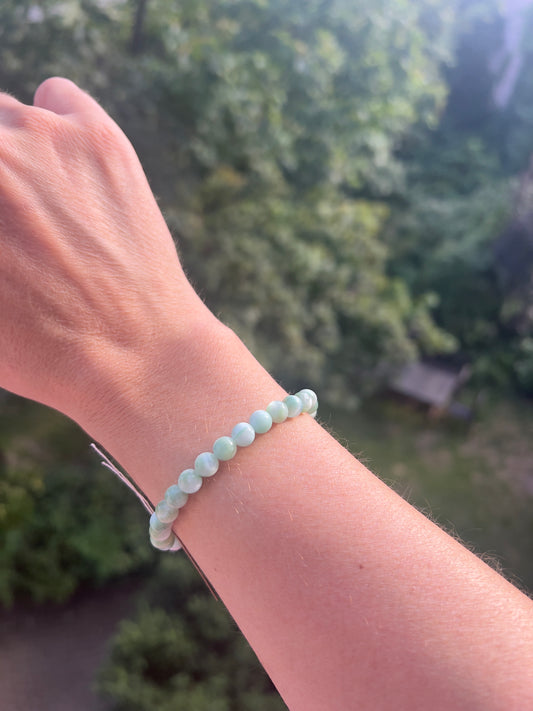 Armband aus Angelit ( Anhydrit ) - Innere Ruhe & spirituelle Tiefe