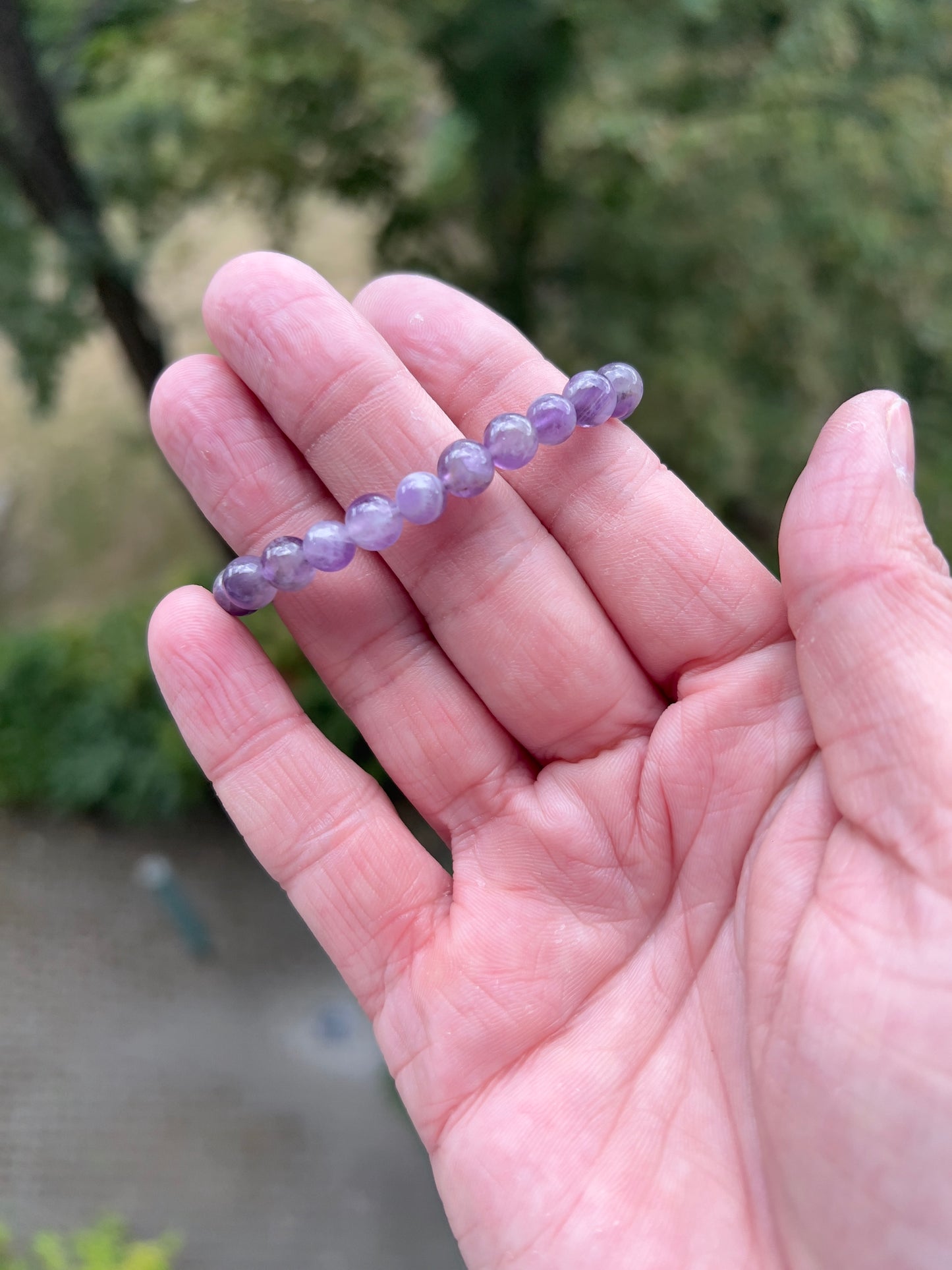 Armband „Traum & Ruhe“ – Dream Amethyst (6 mm)