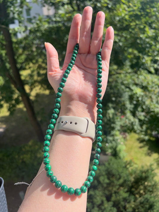 Malachit - Kette 8mm- Transformation & Schutz in natürlicher Eleganz