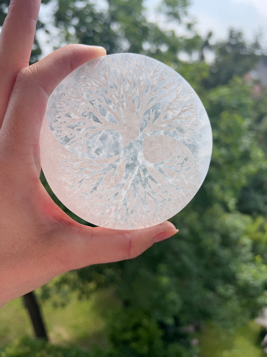 Selenit Reinigungsplatte - Für Schmuck, Kristalle & Rituale