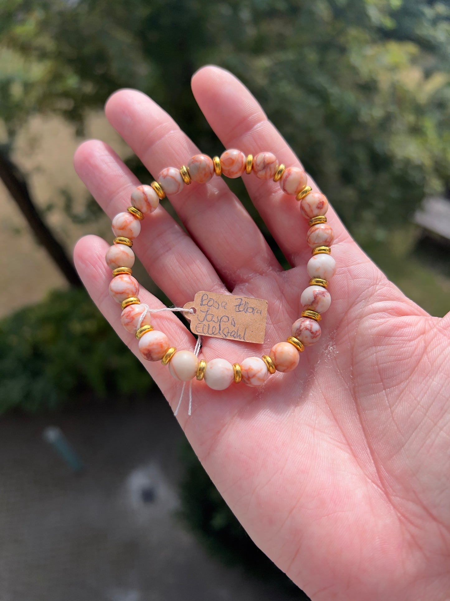 Balance & innere Stärke – Armband mit Rosa Zebra Jaspis (8 mm)
